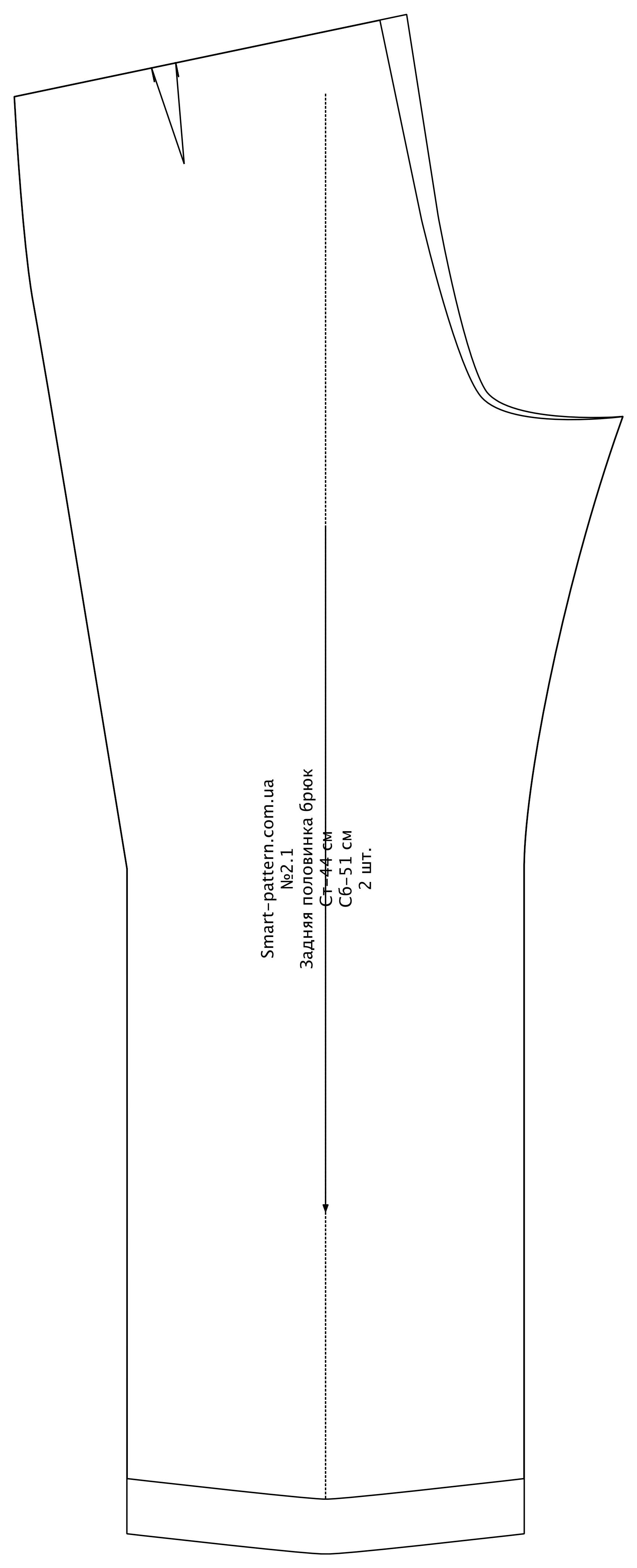 Базова основа штанів на умовно пропорційну фігуру за методикою «М. Л. Вороніна» (російська мова)