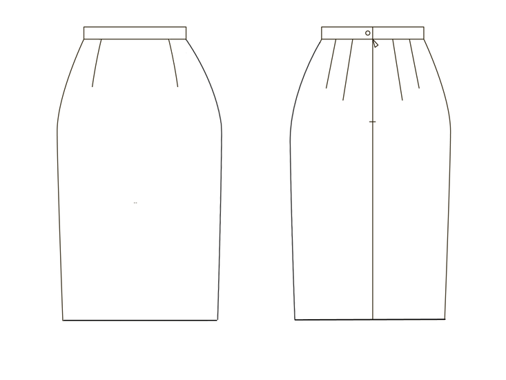 Выкройка-основа юбки на асимметричную фигуру по методике «Генетика кроя» Галии Злачевской (русский язык)