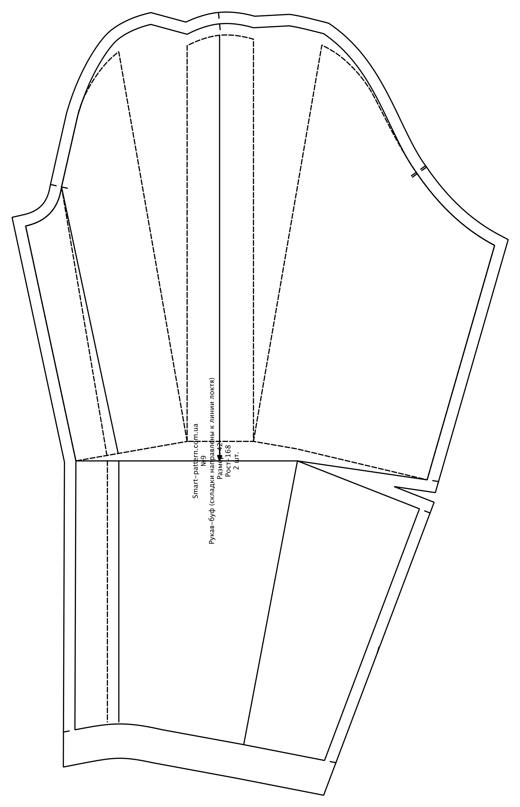 Set of sleeves to the base of a dress of a semi-fitted silhouette according to the method of M. Muller and Son (russian language)